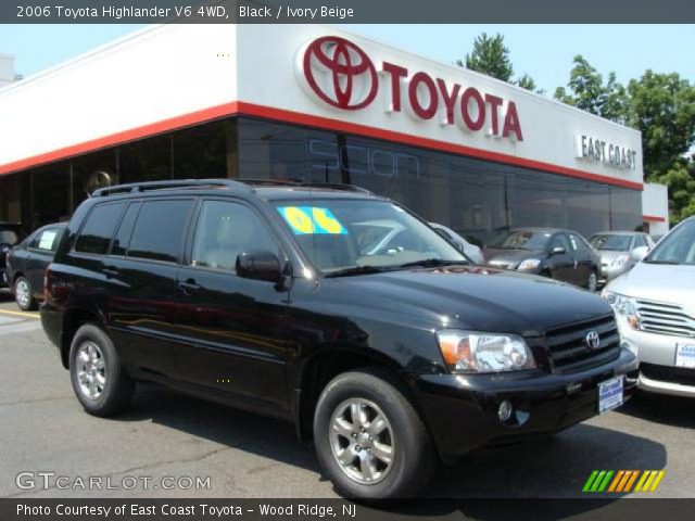 2006 Toyota Highlander V6 4WD in Black