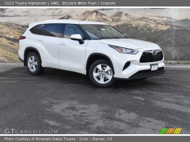 2020 Toyota Highlander L AWD in Blizzard White Pearl