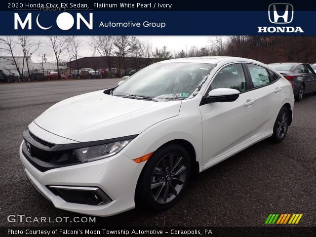 2020 Honda Civic EX Sedan in Platinum White Pearl