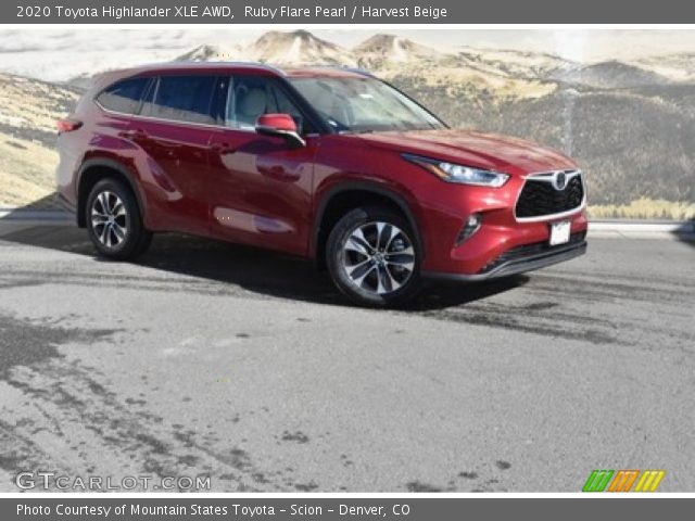 2020 Toyota Highlander XLE AWD in Ruby Flare Pearl