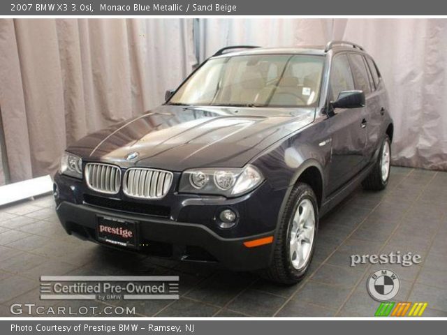 2007 BMW X3 3.0si in Monaco Blue Metallic