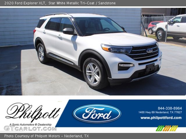2020 Ford Explorer XLT in Star White Metallic Tri-Coat