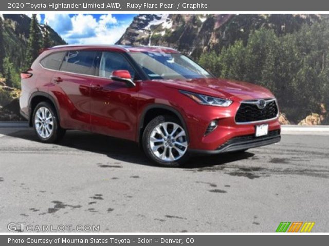 2020 Toyota Highlander Limited AWD in Ruby Flare Pearl