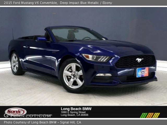 2015 Ford Mustang V6 Convertible in Deep Impact Blue Metallic
