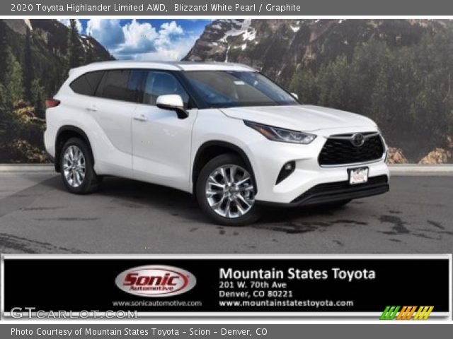 2020 Toyota Highlander Limited AWD in Blizzard White Pearl