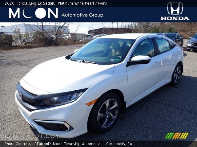 2020 Honda Civic LX Sedan in Platinum White Pearl