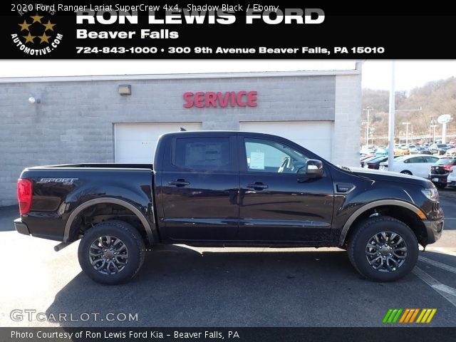 2020 Ford Ranger Lariat SuperCrew 4x4 in Shadow Black