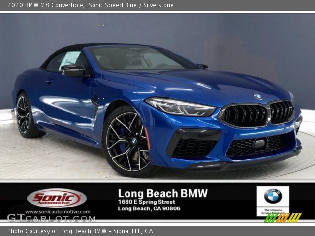 2020 BMW M8 Convertible in Sonic Speed Blue