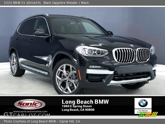 2020 BMW X3 sDrive30i in Black Sapphire Metallic