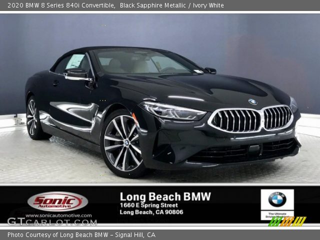 2020 BMW 8 Series 840i Convertible in Black Sapphire Metallic