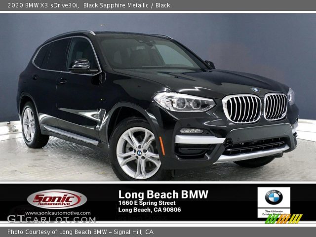 2020 BMW X3 sDrive30i in Black Sapphire Metallic