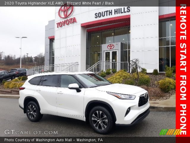 2020 Toyota Highlander XLE AWD in Blizzard White Pearl