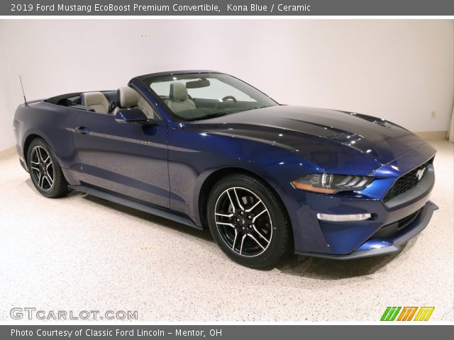 2019 Ford Mustang EcoBoost Premium Convertible in Kona Blue