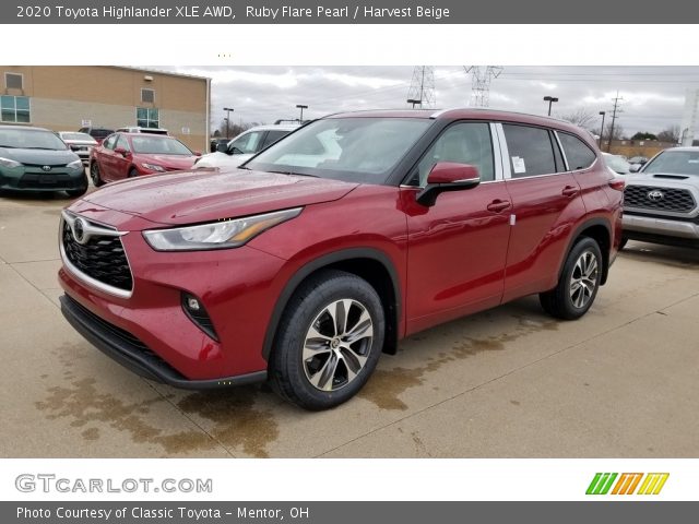 2020 Toyota Highlander XLE AWD in Ruby Flare Pearl