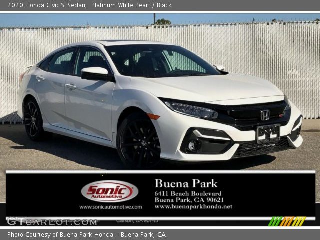 2020 Honda Civic Si Sedan in Platinum White Pearl