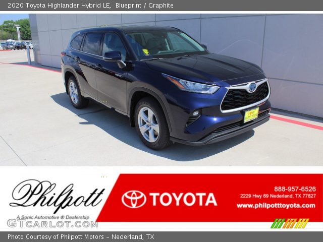 2020 Toyota Highlander Hybrid LE in Blueprint