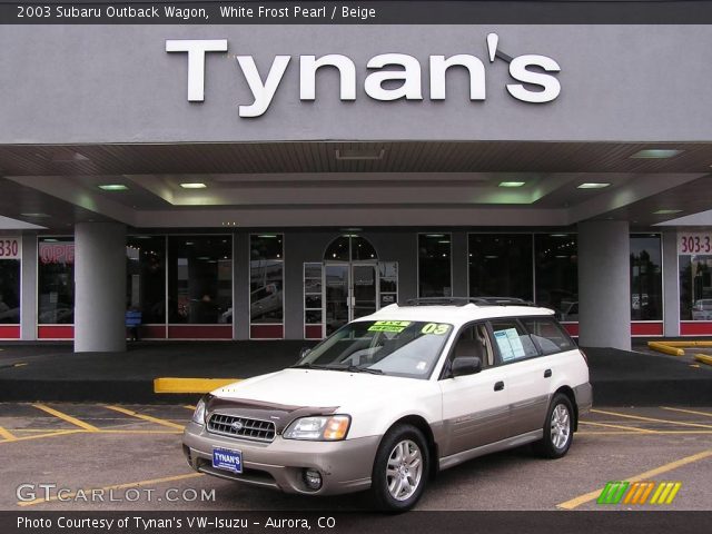 2003 Subaru Outback Wagon in White Frost Pearl