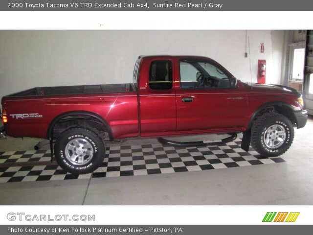 2000 Toyota Tacoma V6 TRD Extended Cab 4x4 in Sunfire Red Pearl