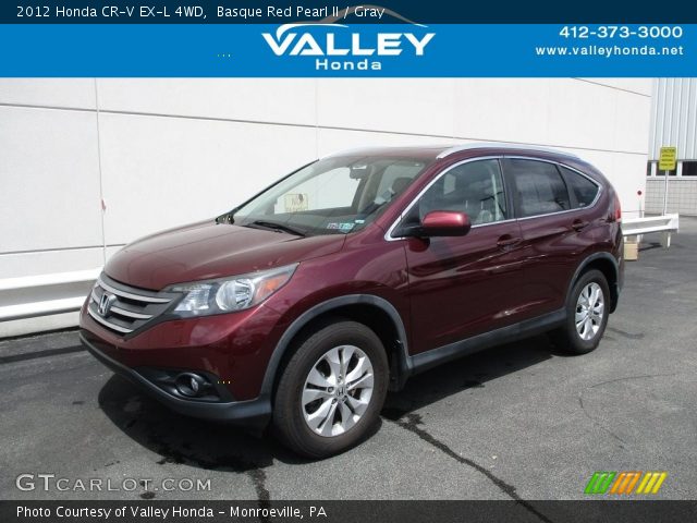 2012 Honda CR-V EX-L 4WD in Basque Red Pearl II