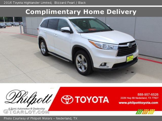 2016 Toyota Highlander Limited in Blizzard Pearl
