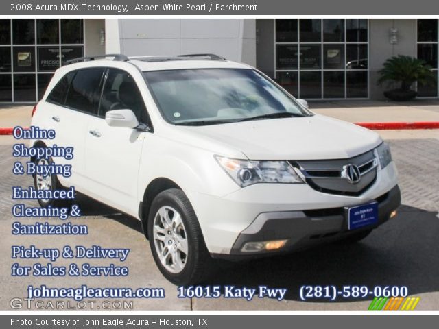 2008 Acura MDX Technology in Aspen White Pearl