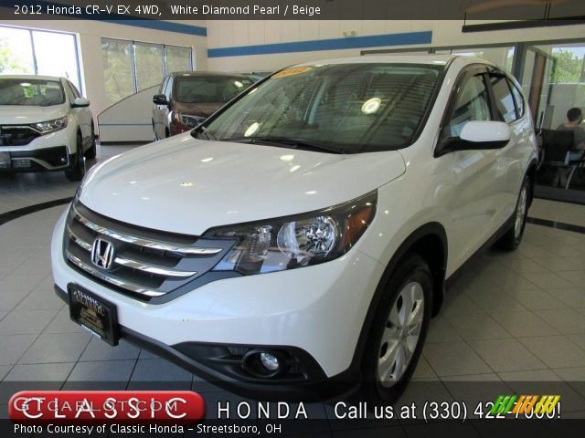 2012 Honda CR-V EX 4WD in White Diamond Pearl