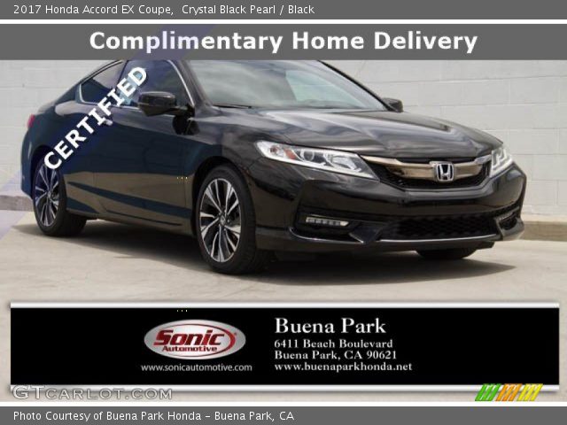 2017 Honda Accord EX Coupe in Crystal Black Pearl