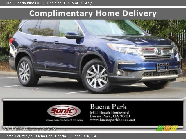 2020 Honda Pilot EX-L in Obsidian Blue Pearl