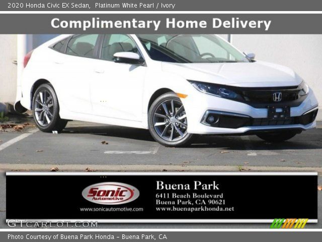 2020 Honda Civic EX Sedan in Platinum White Pearl