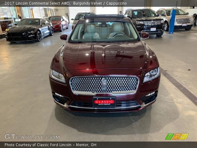 2017 Lincoln Continental Select AWD in Burgundy Velvet