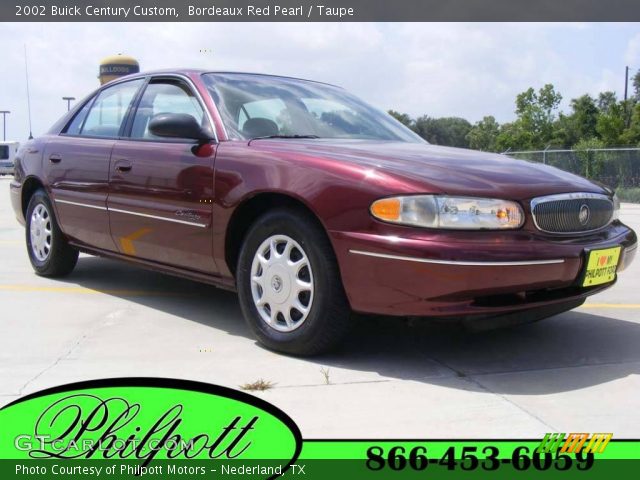 2002 Buick Century Custom in Bordeaux Red Pearl