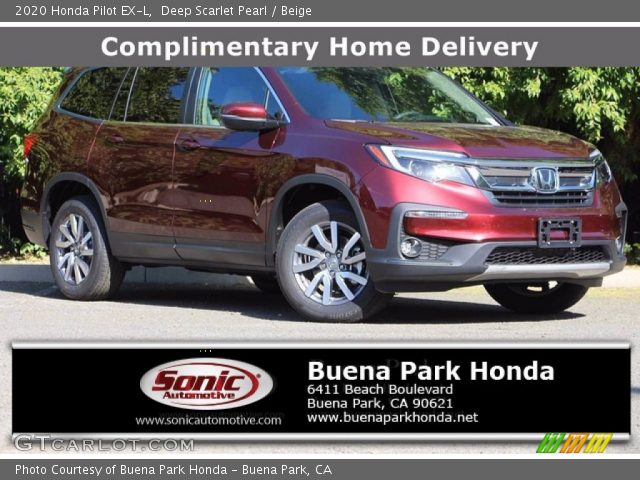 2020 Honda Pilot EX-L in Deep Scarlet Pearl