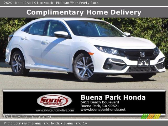 2020 Honda Civic LX Hatchback in Platinum White Pearl