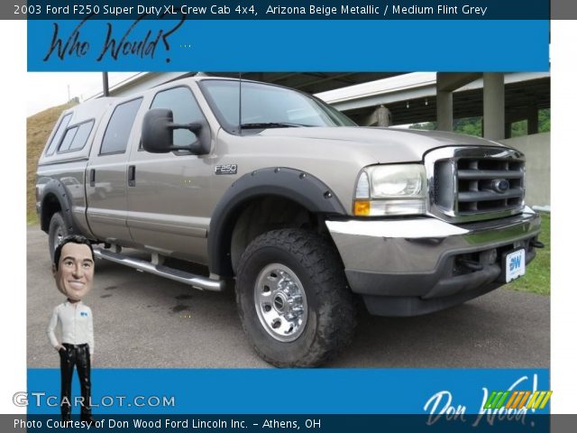 2003 Ford F250 Super Duty XL Crew Cab 4x4 in Arizona Beige Metallic