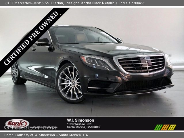 2017 Mercedes-Benz S 550 Sedan in designo Mocha Black Metallic