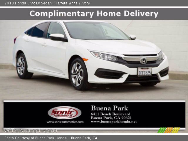 2018 Honda Civic LX Sedan in Taffeta White