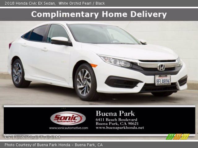 2018 Honda Civic EX Sedan in White Orchid Pearl