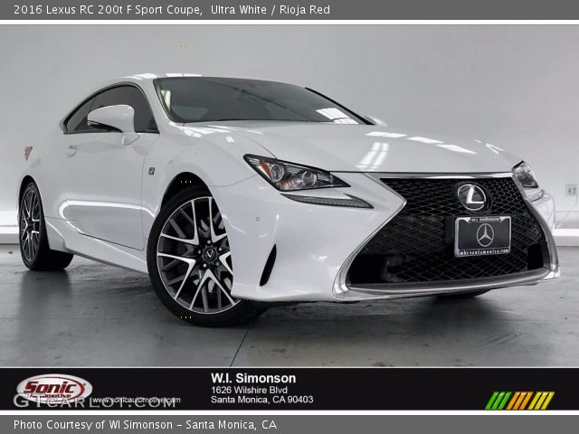 2016 Lexus RC 200t F Sport Coupe in Ultra White