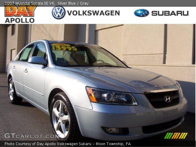 2007 Hyundai Sonata SE V6 in Silver Blue