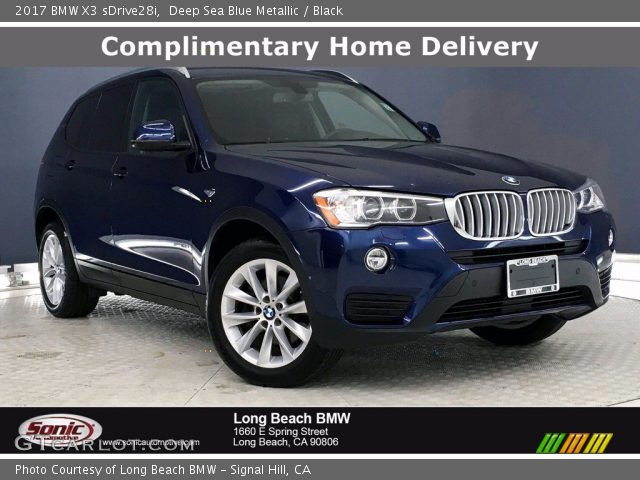 2017 BMW X3 sDrive28i in Deep Sea Blue Metallic