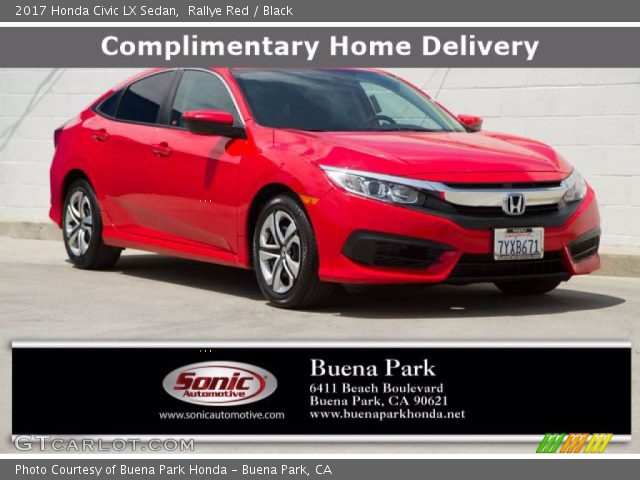 2017 Honda Civic LX Sedan in Rallye Red