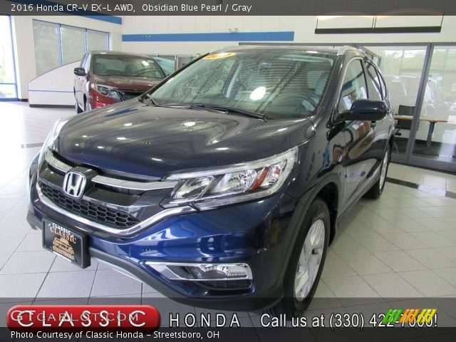 2016 Honda CR-V EX-L AWD in Obsidian Blue Pearl