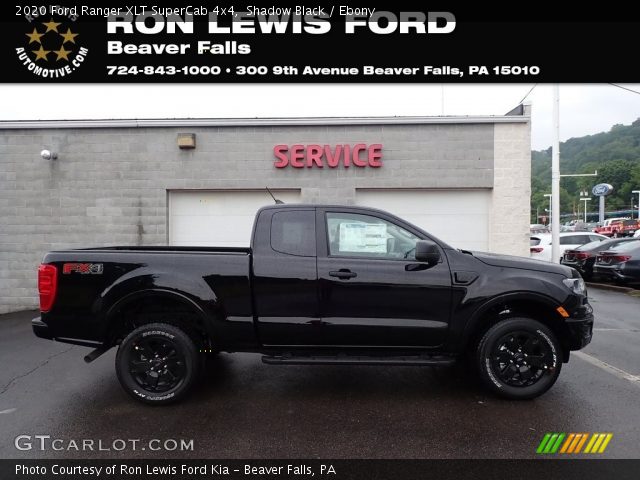 2020 Ford Ranger XLT SuperCab 4x4 in Shadow Black