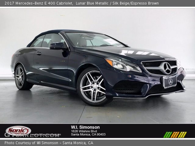 2017 Mercedes-Benz E 400 Cabriolet in Lunar Blue Metallic