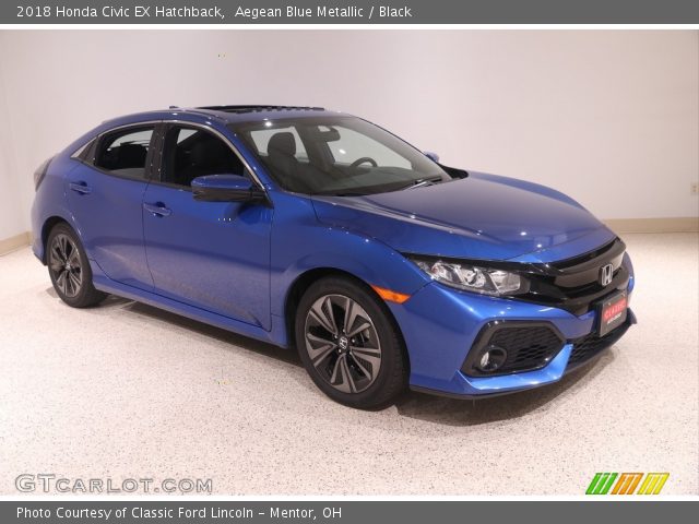 2018 Honda Civic EX Hatchback in Aegean Blue Metallic