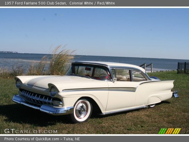 1957 Ford Fairlane 500 Club Sedan in Colonial White