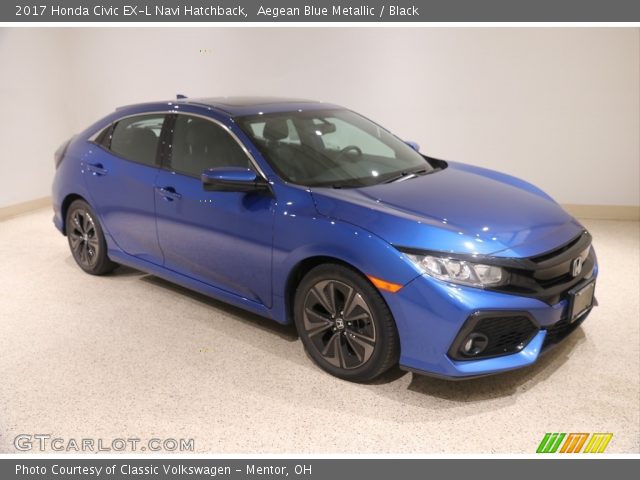 2017 Honda Civic EX-L Navi Hatchback in Aegean Blue Metallic
