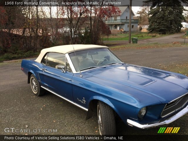 1968 Ford Mustang Convertible in Acapulco Blue Metallic