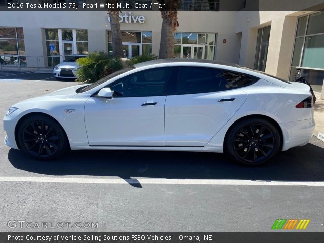 2016 Tesla Model S 75 in Pearl White Multi-Coat