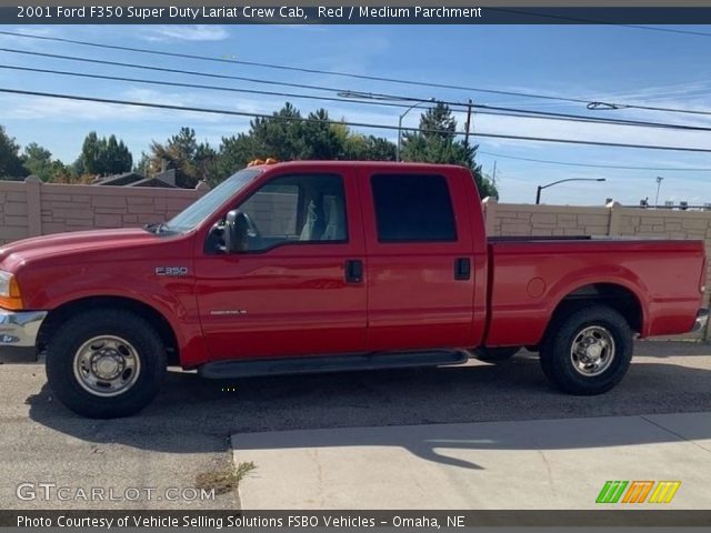 2001 Ford F350 Super Duty Lariat Crew Cab in Red